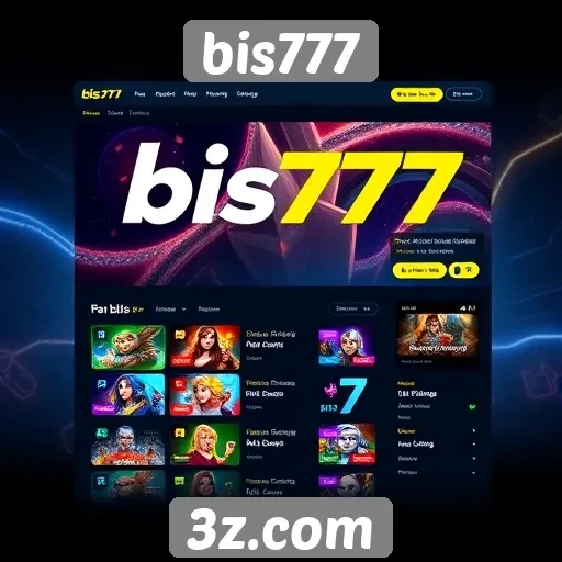 Interface do usuário do site bis777 e sua navegação